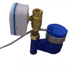 Remote transmission vertical valve control water meter